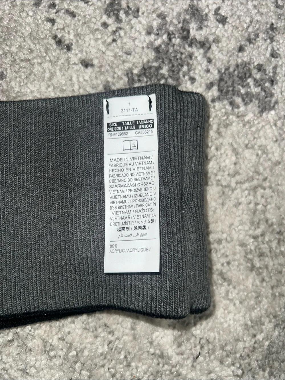 Jordan Knit Reversible Hairband featuring a grey knit 